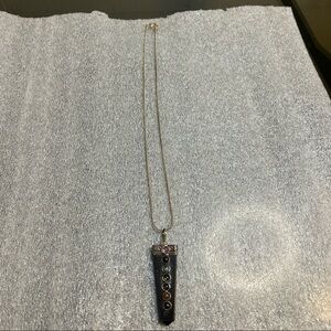 Shungite Chakra Pendant With 925 Sterling Necklace